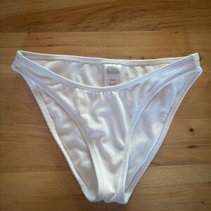 Wild Fable White Ribbed Bikini Bottoms